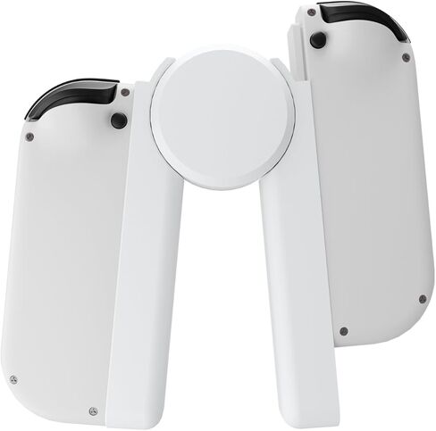 Mobapad SA1 Switch Charging Grip for Joy-Con & Mobapad M6 HD, Play While Charging, Adjustable Angle, Portable V-Shaped Charger with LED Indicators (White) in Saudi Arabia