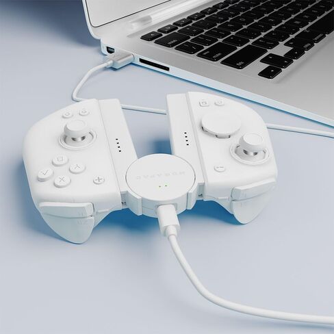 Mobapad SA1 Switch Charging Grip for Joy-Con & Mobapad M6 HD, Play While Charging, Adjustable Angle, Portable V-Shaped Charger with LED Indicators (White) in Saudi Arabia
