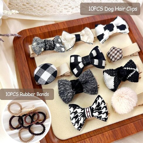 23Pcs Dog Hair Clips Small Dog Hair Bows Cute Pet Grooming Accessories Alligator Clips Stay In Hair Barrettes Flower Crown Hairpin Topknot Pet Headdress Dog Bowknot for Yorkie Puppy Maltese Girls Dogs in Saudi Arabia