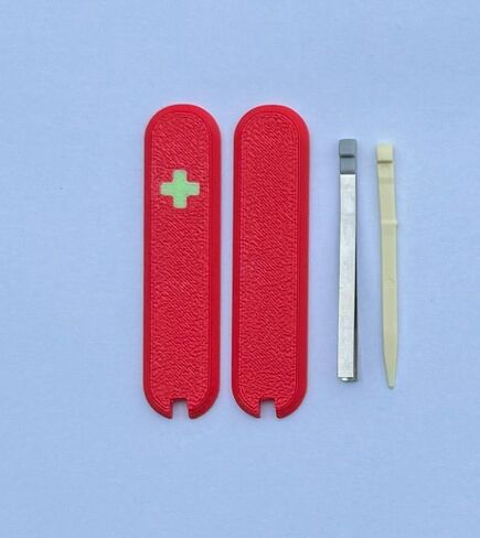 Replacement Covers For Victorinox Scales 58mm Plastic Handles With Tweezers And Toothpick Glowing Cross (Red) in Saudi Arabia
