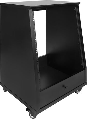 Gator Frameworks Elite Furniture Series 12U رف استوديو بزاوية مع عجلات قفل؛ طلاء أسود قياسي (GFW-ELITESTUDIORK12-BLK) in Kuwait