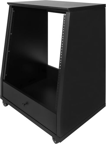 Gator Frameworks Elite Furniture Series 12U رف استوديو بزاوية مع عجلات قفل؛ طلاء أسود قياسي (GFW-ELITESTUDIORK12-BLK) in Kuwait