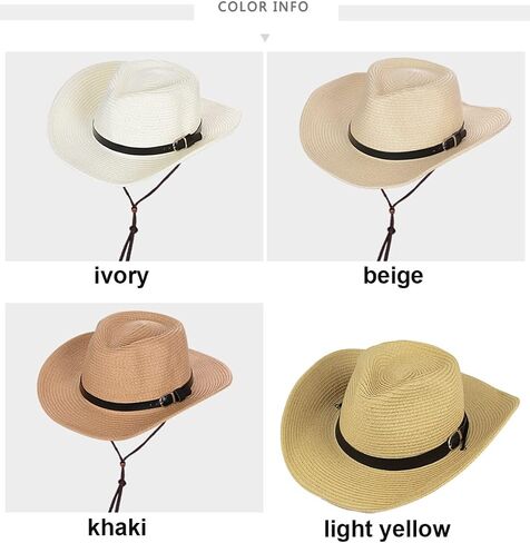 Kids Straw Hat Cowboy Hat Straw Sun Hat Parent-Child Hat Straw Bucket Hat in Saudi Arabia
