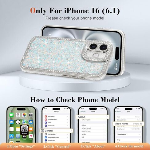 Lafunda for iPhone 13 Case Glitter, Luxury Shiny Bling Sparkly Phone Cover with Crystal Diamonds Rhinestone for Women Girls Soft TPU Slim Shockproof Protective Phone Case for iPhone 13 6.1", Pink in Saudi Arabia