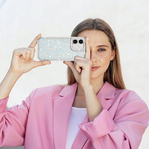 Lafunda for iPhone 13 Case Glitter, Luxury Shiny Bling Sparkly Phone Cover with Crystal Diamonds Rhinestone for Women Girls Soft TPU Slim Shockproof Protective Phone Case for iPhone 13 6.1", Pink in Saudi Arabia