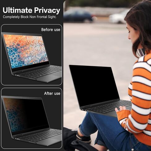 LUSA DESIGN Laptop Privacy Screen 14 Inch,16:10 Aspect Removable Anti Glare Blue Light Filter Protector, 14 in Laptop Privacy Screen Shield for laptop in Saudi Arabia
