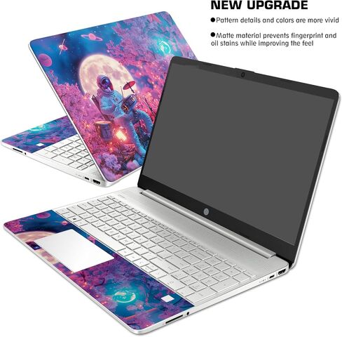 Laptop Skin Decal HP 14" - Astronaut, Laptop Cover Sticker, No Cutting Required, No Bubble, Waterproof, Scratch Resistant - Including Wide Screen and Wrist Pad in Saudi Arabia