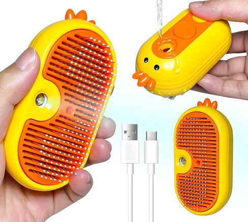Spritz Defur Comb for Cats, New 3-in-1 Cat Steam Brush for Massaging and Cleaning Shedding Pets, Comb for Long and Short Hair Cats and Dogs Grooming Tool (White) in Saudi Arabia