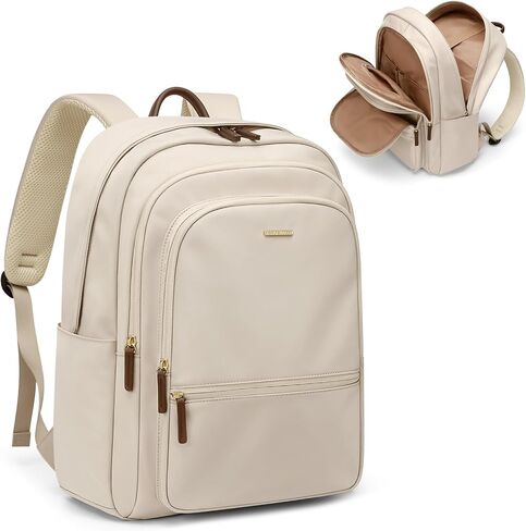 GOLF SUPAGS Backpack for Women Work College Travel Laptop Backpacks Multi-Functional Casual Daypack Teacher Nurse Everyday Bags Fits 15.6 Inch Notebook (Apricot) in Saudi Arabia