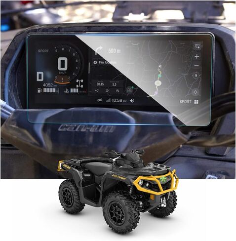 Ruiya 2025 Can-Am Outlander Screen Protector لـ Can-Am Outlander 10.25 "عرض شاشة تعمل باللمس 9HD مضاد للخدش الزجاج المتوافق مع 2025 Can-Am Outlander Max/Limited/1000r in Kuwait