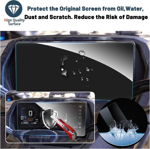 Ruiya 2025 Can-Am Outlander Screen Protector لـ Can-Am Outlander 10.25 "عرض شاشة تعمل باللمس 9HD مضاد للخدش الزجاج المتوافق مع 2025 Can-Am Outlander Max/Limited/1000r in Kuwait