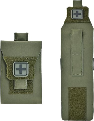 Mini IFAK Pouch, Pocket IFAK, Wallet-Sized Trauma Organizer, Slim EDC Empty First Aid Pouch for Back,Cargo Pocket, Backpack, Vehicle and Outdoor Use in Saudi Arabia
