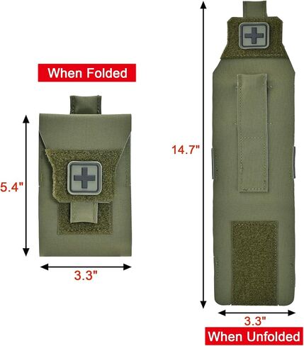 Mini IFAK Pouch, Pocket IFAK, Wallet-Sized Trauma Organizer, Slim EDC Empty First Aid Pouch for Back,Cargo Pocket, Backpack, Vehicle and Outdoor Use in Saudi Arabia
