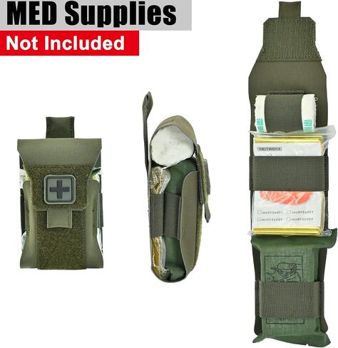 Mini IFAK Pouch, Pocket IFAK, Wallet-Sized Trauma Organizer, Slim EDC Empty First Aid Pouch for Back,Cargo Pocket, Backpack, Vehicle and Outdoor Use in Saudi Arabia