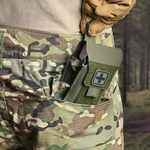 Mini IFAK Pouch, Pocket IFAK, Wallet-Sized Trauma Organizer, Slim EDC Empty First Aid Pouch for Back,Cargo Pocket, Backpack, Vehicle and Outdoor Use in Saudi Arabia