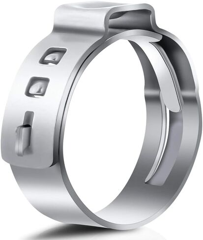 PEX Cinch Clamp Rings, 304 Stainless Steel PEX Fitting Clamps Pinch Clamps Ring Crimp Rings for PEX Tubing Pipe Fitting Connections (Silver-1/2inch(25PCS)) in Saudi Arabia