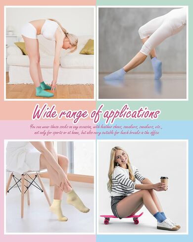 Foaincore 30 Pairs Women Crew Socks Solid Color Socks for Women Size 9-11 Cotton Socks Comfortable Women's Athletic Socks (Multicolor) in Kuwait