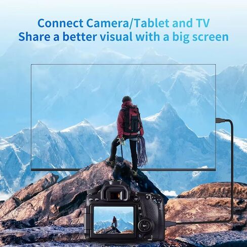 Mini HDMI to HDMI Cable 2FT, 4K 60Hz Bidirectional HDMI to Mini HDMI Cable, High Speed HDMI 2.0 Male Supports HDR ARC, Compatible with Raspberry Pi Zero Camera Camcorder Graphics Card Tablet Projector in Saudi Arabia