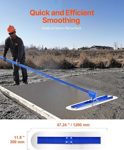 VEVOR Bull Float Magnesium Concrete Float 48 x 8" Round End Concrete Float Tool Cement Tool Bull Concrete Kit Bull Float with 4 Float Handle Bull Float Bracket Concrete Tools Finishing Bull Float in Saudi Arabia