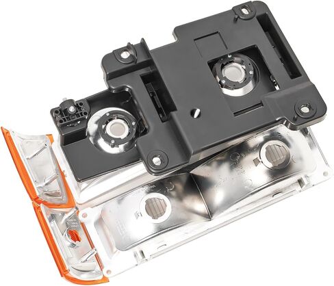 قطعتان من مجموعة المصابيح الأمامية البديلة لـ 1988-2002 Chevy GMC C/K 1500 2500 3500 سوبربان، 1992-1999 بليزر، 1995-2000 مصباح أمامي هالوجين تاهو، استبدال #GM2502101 GM2503101 in Kuwait