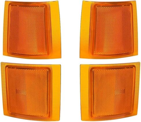 قطعتان من مجموعة المصابيح الأمامية البديلة لـ 1988-2002 Chevy GMC C/K 1500 2500 3500 سوبربان، 1992-1999 بليزر، 1995-2000 مصباح أمامي هالوجين تاهو، استبدال #GM2502101 GM2503101 in Kuwait