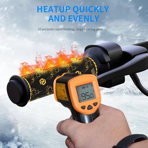 Motorcycle Heated Grip Covers Pad 12V Handlebar Heater, 7/8 Heated Grips for ATV Motorcycle Hand Grip Heater Warmers, 3 Temperature Settings, IP67 Waterproof in Kuwait