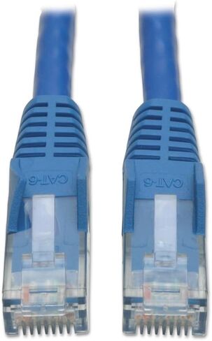 Tripp Lite Cat6 Gigabit snagless مصبوب كابل التصحيح (RJ45 م/م)-الأزرق ، 10 أقدام (N201-010-Bl) in Kuwait