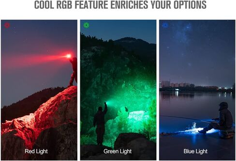 OLIGHT Marauder Mini 7,000 Lumens Bright Flashlight with 600 Meters Beam Distance, Powerful RGB Lights, Magnetic Rechargeable for Outdoors Work, Hunting, and Searching(Midnight Blue) in Saudi Arabia