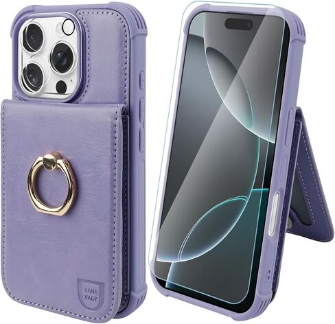 Fanavagy متوافق مع iPhone 16e Wallet Case for Women ، Pu Pu Geather Clasp Flip Folio Phone Case With Holder Coin Coin Ring Ring ، Forest Green in Kuwait