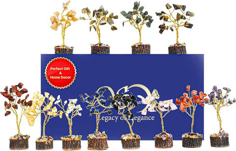 Handmade 7 Chakra Crystal Tree of Life for Healing, Positive Energy, Good Luck, Money, Spiritual Gift for Women & Men, Yoga & Meditation Room Decor, Decoration for Home & Office in Kuwait