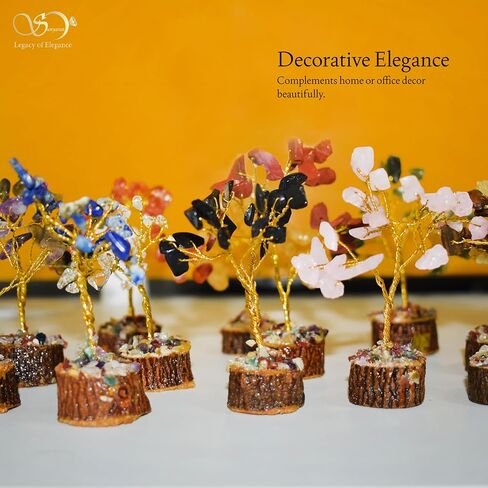 Handmade 7 Chakra Crystal Tree of Life for Healing, Positive Energy, Good Luck, Money, Spiritual Gift for Women & Men, Yoga & Meditation Room Decor, Decoration for Home & Office in Kuwait