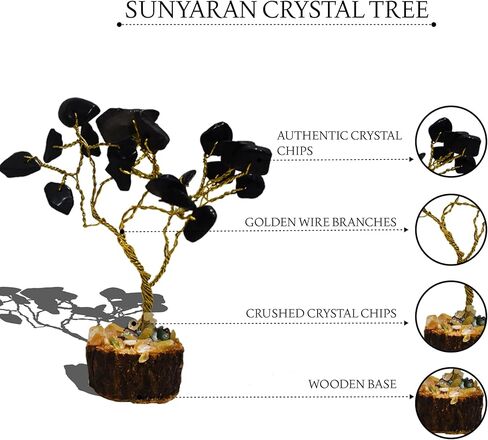 Handmade 7 Chakra Crystal Tree of Life for Healing, Positive Energy, Good Luck, Money, Spiritual Gift for Women & Men, Yoga & Meditation Room Decor, Decoration for Home & Office in Kuwait