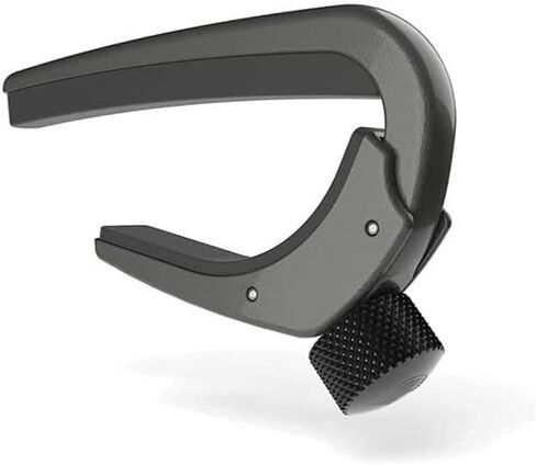 D'Addario Guitar Capo for Acoustic and Electric Guitar - Pro Capo - Adjustable Tension - Guitar Accessories - Works for 6 String and 12 String Guitars - Classical Guitar - Black in Saudi Arabia