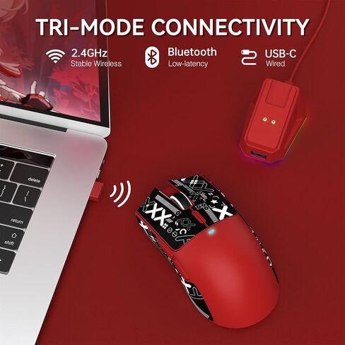 ATTACK SHARK X11 & X68 PRO HE Wireless Gaming Combo,Rapid Trigger Hall Effect Magnetic Switch 8K Keyboard,Ultra-Light 22K DPI PAW3311 Optical Sensor Mouse,RGB Backlit Tri-Mode with Coiled Cable-Red in Saudi Arabia
