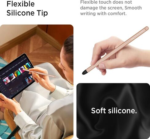 miimall for samsung galaxy z lold 5 s pen متوافق مع Galaxy Z Fold 6/ fold 5 s pen edition ، [tip silicone tip] [touch touch] [لا يوجد شحن] ، قلم القلم القلمي النحيف لـ Galaxy z 5/ lold 6 ، الوردي in Kuwait