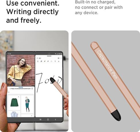miimall for samsung galaxy z lold 5 s pen متوافق مع Galaxy Z Fold 6/ fold 5 s pen edition ، [tip silicone tip] [touch touch] [لا يوجد شحن] ، قلم القلم القلمي النحيف لـ Galaxy z 5/ lold 6 ، الوردي in Kuwait