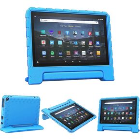Kids Case for Fire HD 10 & HD 10 Plus 11th 2021 Release, Shockproof Lightweight Rotating Foldable Handle Stand Holder Tablet Case Cover for Generation HD 10 & HD 10 Plus, W-Blue