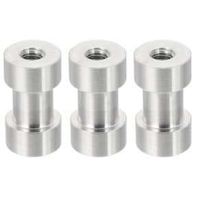 PATIKIL Camera Spigot Screws Converter 1/4" to 3/8" Female to Female, 3 Pack Tripod Screws Adapter Spigot Stud for Light Stand Hot Shoe Cold Shoe Adapter Ball Head Flash, Silver