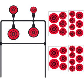 3/8" Thick Metal Spinner Shooting Targets, High Caliber Auto Reset Steel Target for Centerfire Handguns Up to .44 Magnum