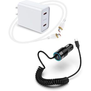 16e Super Fast Car Charger USB C and Type C Charger Block