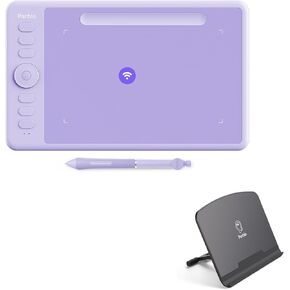 Parblo PR100 رسم الكمبيوتر اللوحي حامل و Intangbo SW اللوحية الرسم اللاسلكي ، 7 × 4 بوصة ، 6 مفاتيح مخصصة ، أقراص رسومات رقمية مع مستويات الضغط 16384 ، قلم S01 خالٍ من البطارية متوافقة مع Windows