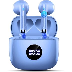 Wireless Earbuds, Bluetooth 5.4 Headphones HiFi Stereo, in Ear Earphones with 4 ENC Noise Cancelling Mics, 40H Playback Ear Buds with LED Display, Mini Case, IP7 Waterproof Headset with USB C Charging