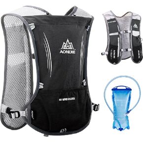 JEELAD Running Hydration Vest Trail Running Backpack BPA-Free Leak-Proof Running Water Bottles for Marathon Biking Hiking Cycling Outdoor