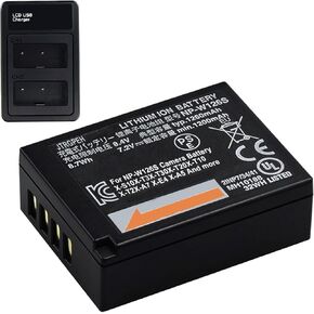 for Fujifilm Battery, NP-W126S Replacement Battery and Charger for Fuji X-T100, X-T200, X100F, X100V, X-S10, X-A5, X-A10, X-E3, X-E4, X-Pro2, X-Pro3, X-T1, X-T2, X-T3, X-T10, X-T20, X-T30, X-T30 II