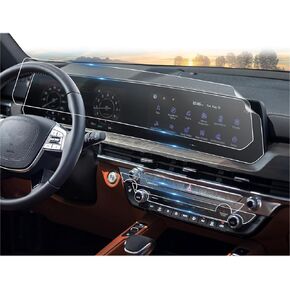 حماة شاشة الشاشة CDEFG 4PCS ، 12.3 "شاشة لمس الشاشة ومكيف الهواء ، من أجل Kia Telluride (LX/S/EX/SX/SX Prestige) 2023 2024 2025 ملحقات ، 4 واقيات من فيلم Nano