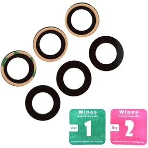 Back Camera Lens Glass Replacement with Adhesive for Apple iPhone 6 4.7" and iPhone 6S 4.7" (Pack of 3)