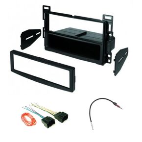 Single Din Car Stereo Kit, Wire Harness, and Antenna Adapter -Made for Pontiac: 2005-2010 G5, 2010 G6, 2006-2009 Solstice, Made for Saturn: 2007-2009 Aura/Sky -No Factory External Amp Vehicles