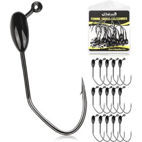 Dovesun Tube Jig Heds ، 15pcs أنبوب الأنبوب تصفص صيد 3x قوي 3/0 4/0 السنانير باس للكرابي ، سمك السلمون المرقط ، صيد الجهير 1/8oz 3/16oz 1/4oz 3/8oz الأنبوب مجموعة الأنبوب للمياه الطاز