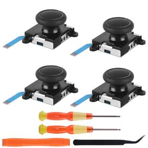 Replacement 3D Analog Joysticks for Nintendo Swtich/Switch Lite/Switch OLED Joy-Con Controller,4 ALPS Joysticks Repair Kit for Switch Joycon Controller with Tools