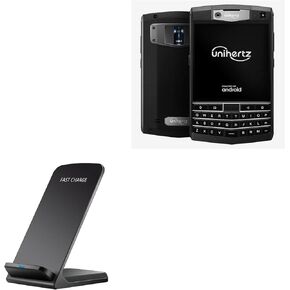 BoxWave Charger Compatible with Unihertz Titan - Wireless QuickCharge Stand (10W), No Cord; no Problem! Charge Your Phone with Ease! for Unihertz Titan - Jet Black